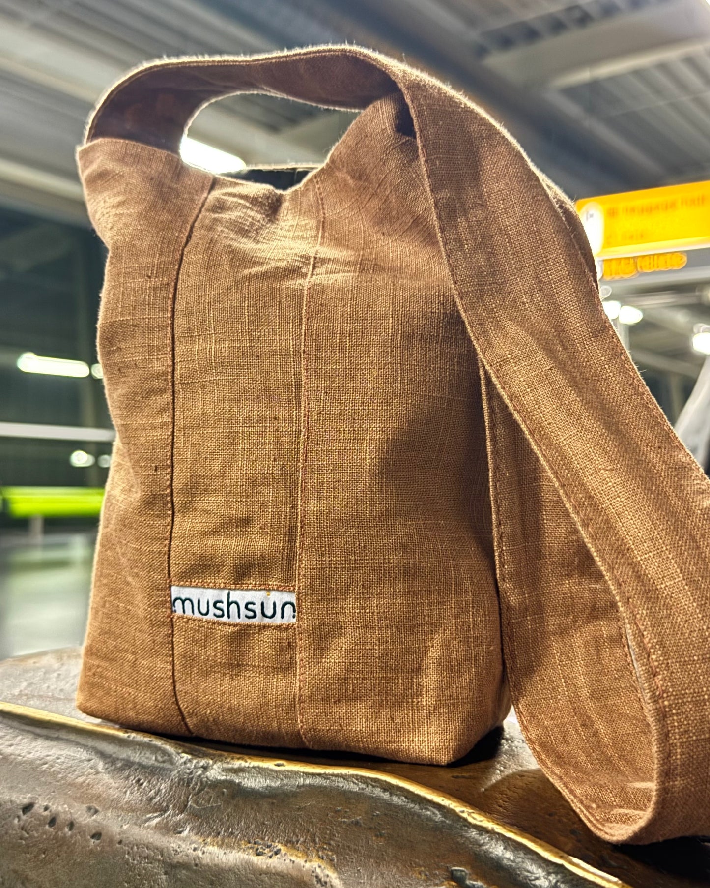 Handgemaakte linnen tas – Terracotta